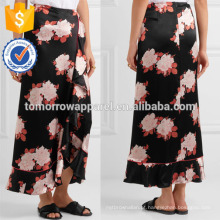 Nova Moda Floral Impressão De Cetim Maxi Verão Mini Saia Diária DEM / DOM Fabricação Atacado Moda Feminina Vestuário (TA5058S)